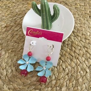 Candie’s Metal Floral Dangle Earrings